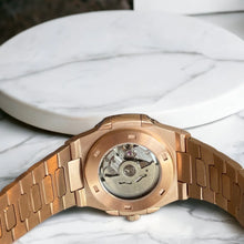Seiko Mod Nautilus "Cœur ouvert or rose chocolat"