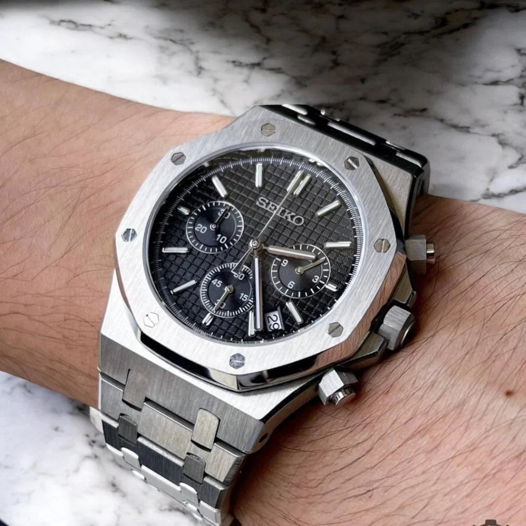 Seiko Mod Royal Oak Chronograph "Noir"
