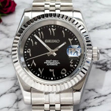 Seiko Mod Datejust "Noir, chiffres arabes"