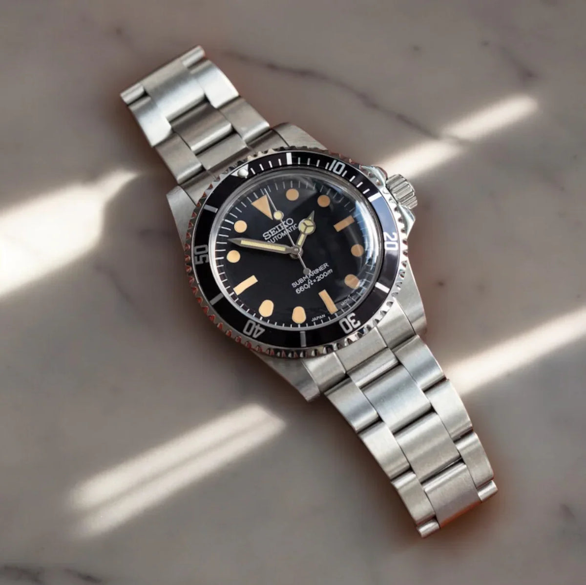 Seiko Mod Submariner "Noir vintage"