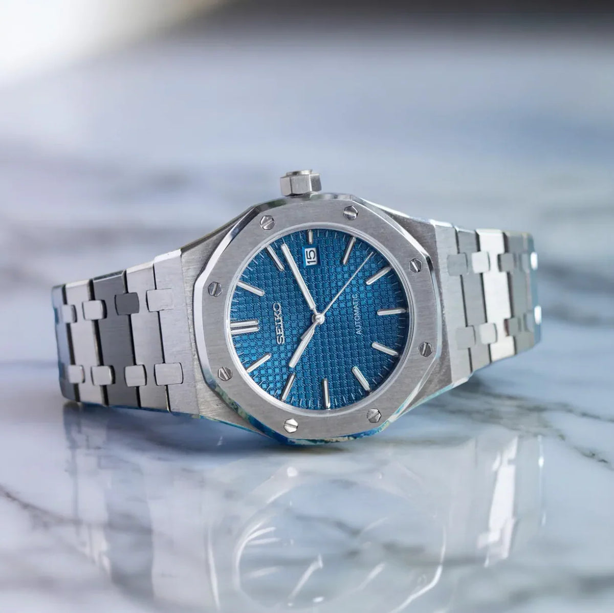 Seiko Mod Royal Oak "Bleu"