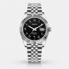 Seiko Mod Datejust "Noir, chiffres arabes"