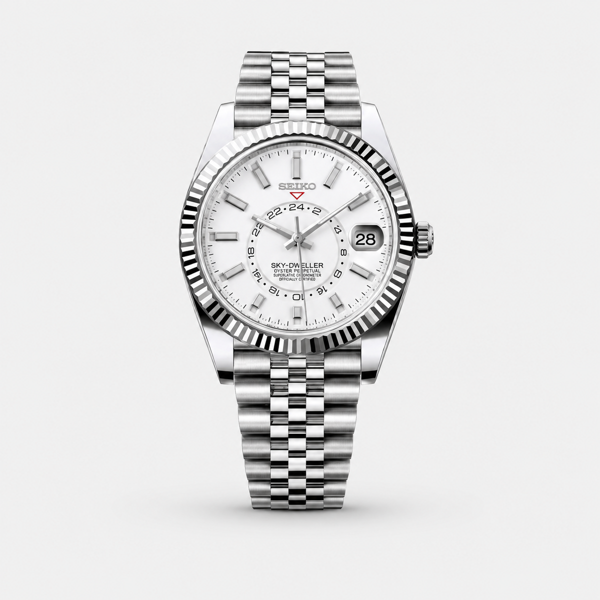 Seiko Mod Sky-Dweller "Cadran blanc"