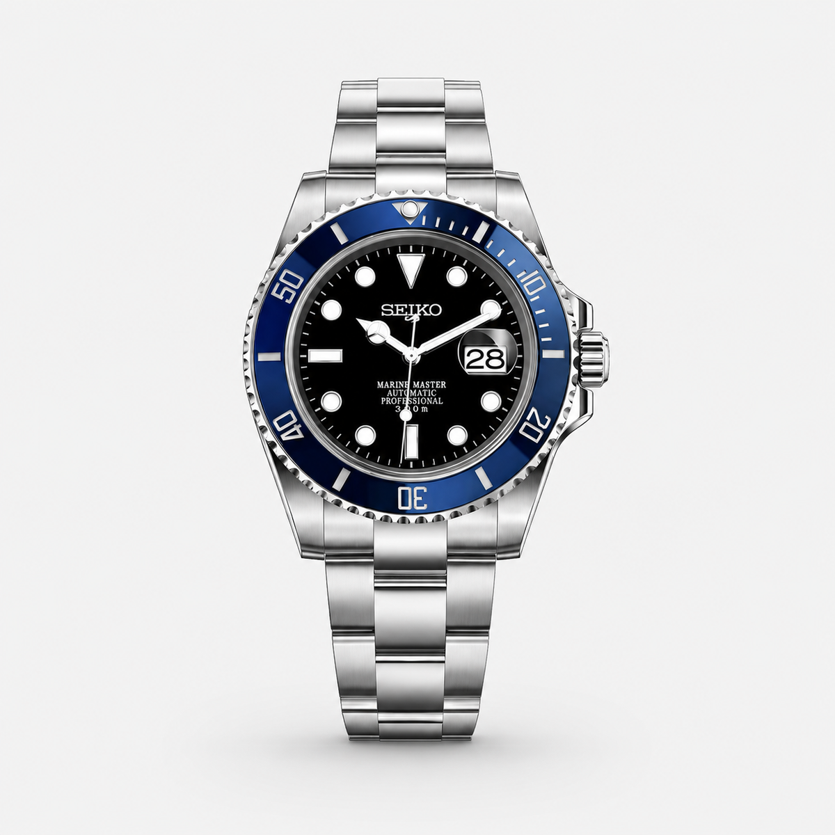 Seiko Mod Submariner "Bleu et noir"