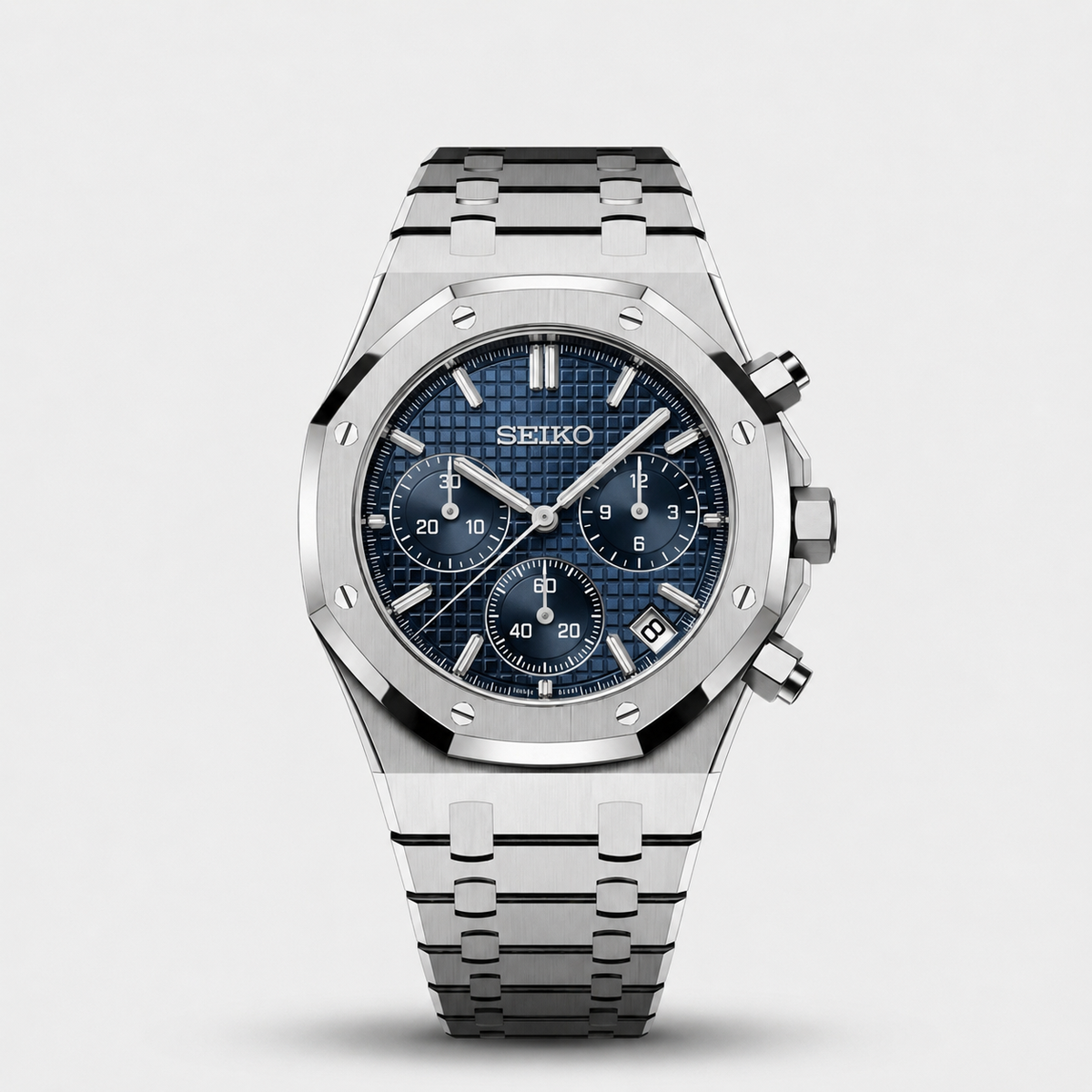 Seiko Mod Royal Oak Chronograph "Bleu"