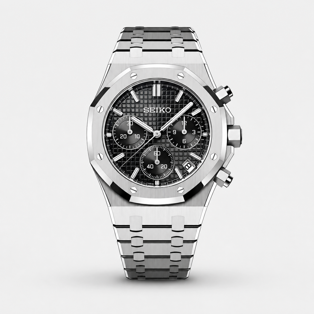 Seiko Mod Royal Oak Chronograph "Noir"