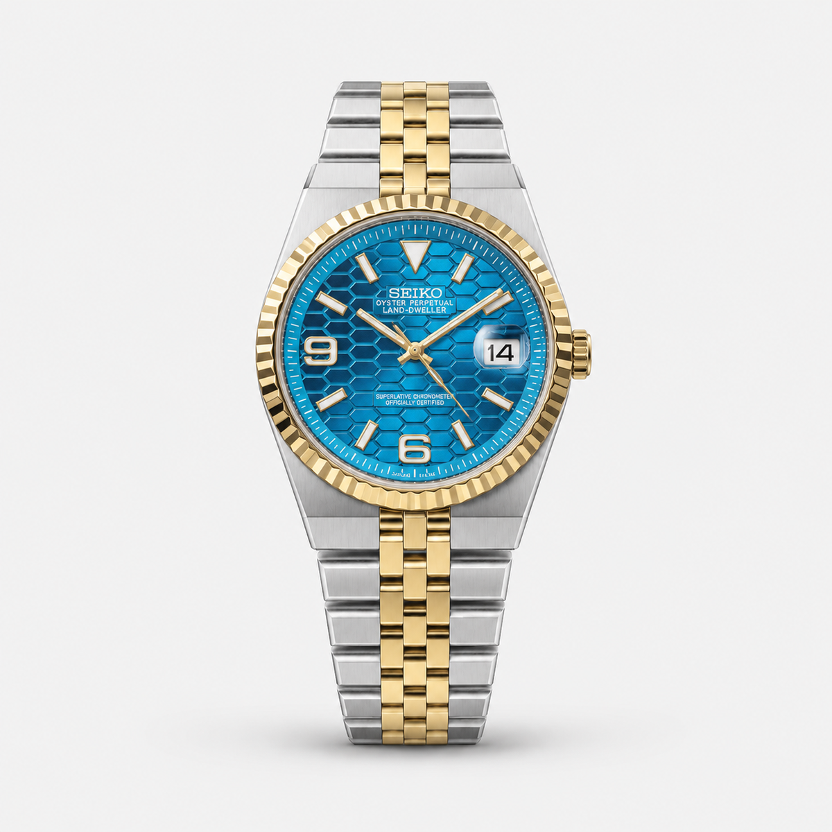 Seiko Mod Land-Dweller "Bleu bicolore"
