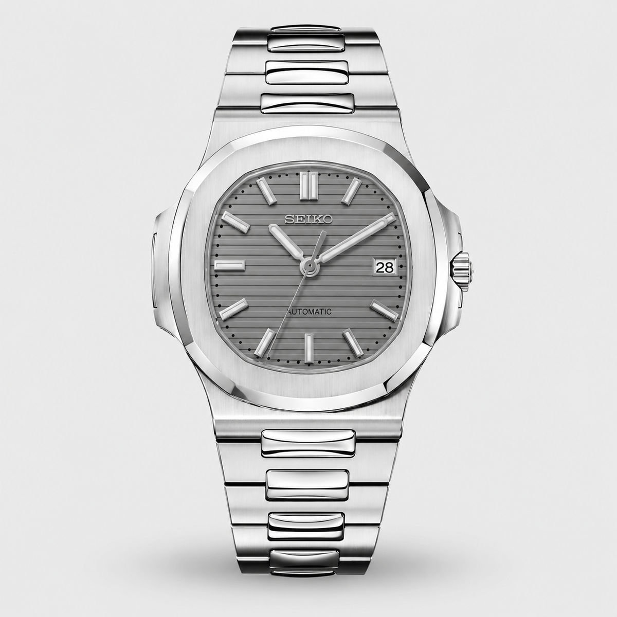 Seiko Mod Nautilus "Gris argenté"
