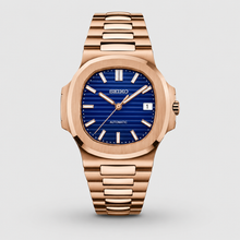 Seiko Mod Nautilus "Or rose et bleu océan"