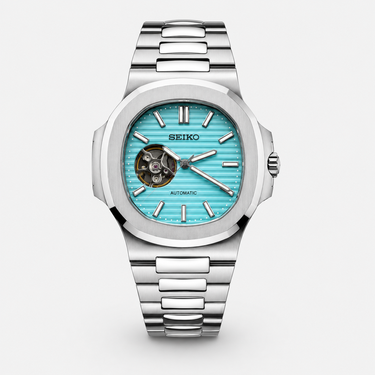 Seiko Mod Nautilus "Cœur ouvert bleu Tiffany"