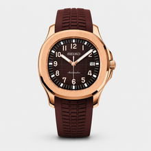 Seiko Mod Aquanaut "Or rose et bordeaux"