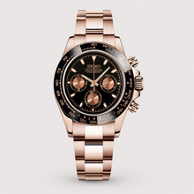 Seiko Mod Daytona "Or rose et noir"