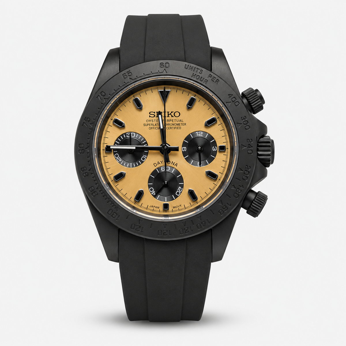 Seiko Mod Daytona "Cadran champagne doré"