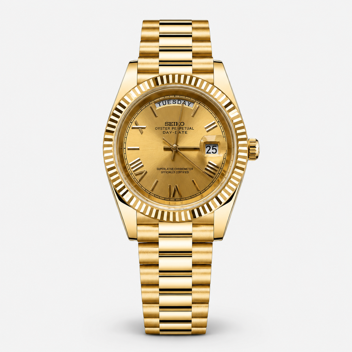 Seiko Mod Day-Date "Or jaune intégral"
