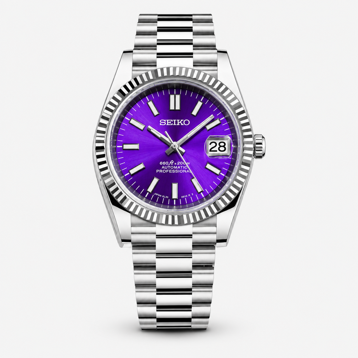 Seiko Mod Datejust "Violet profond"