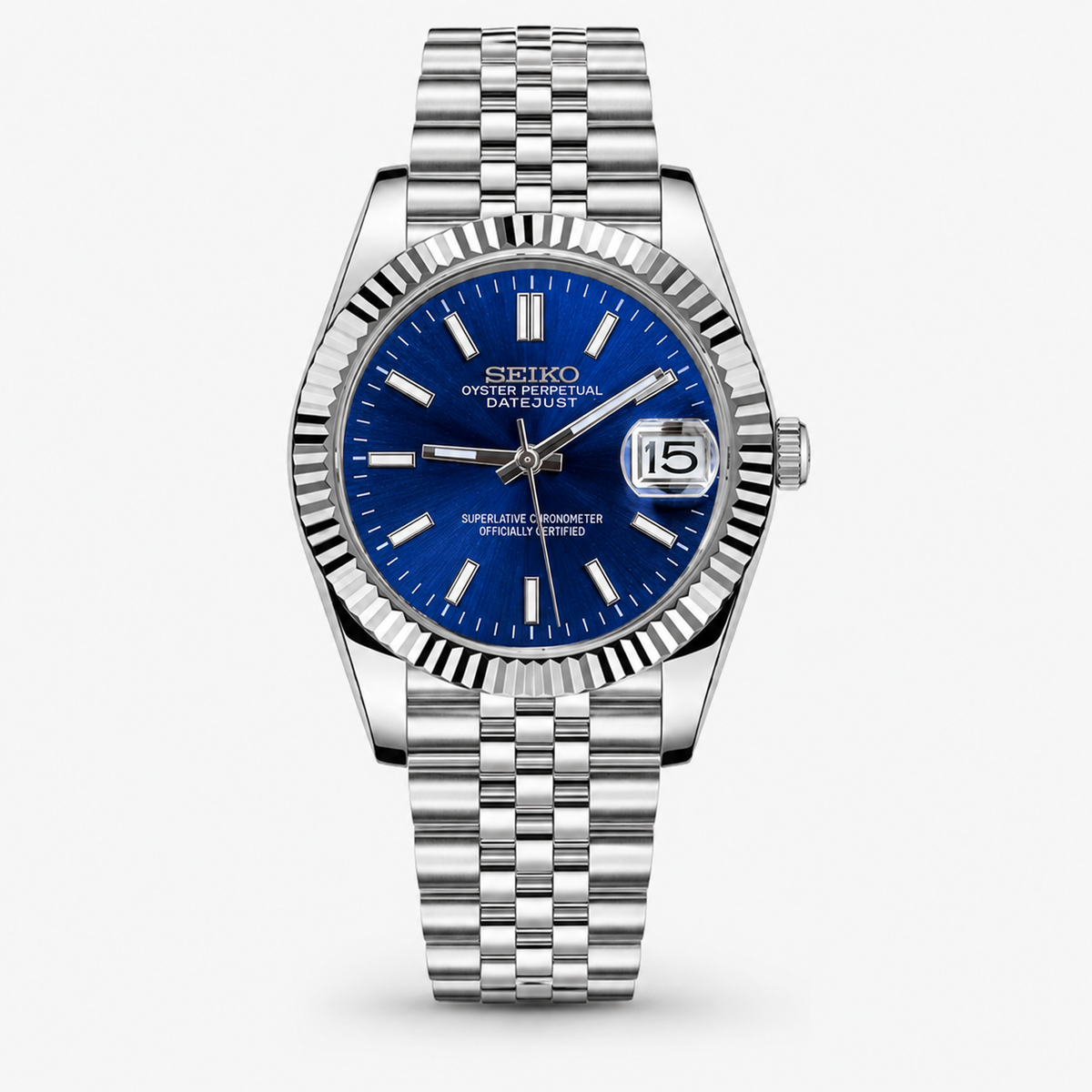 Seiko Mod Datejust "Bleu"
