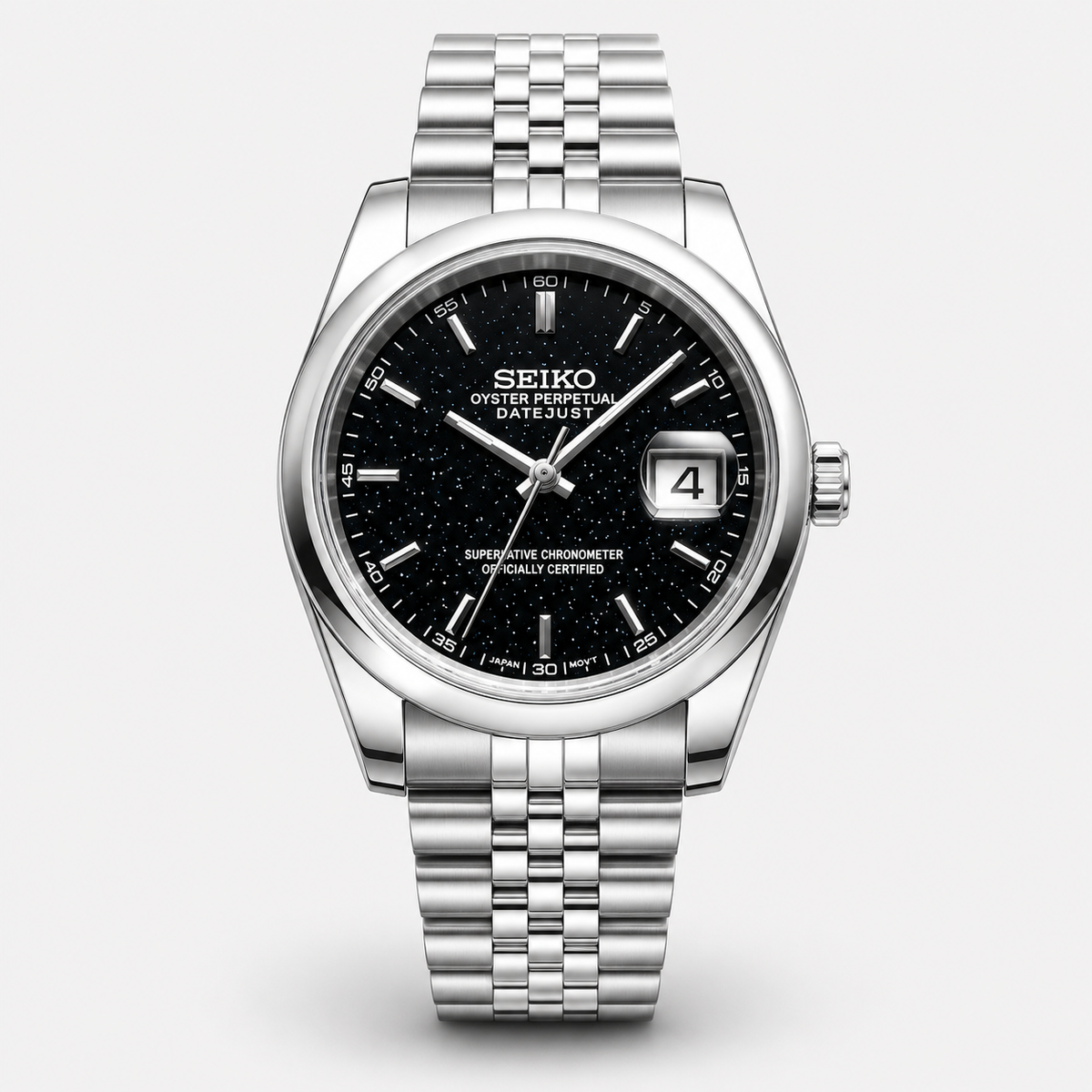 Seiko Mod Datejust "Noir galaxie"