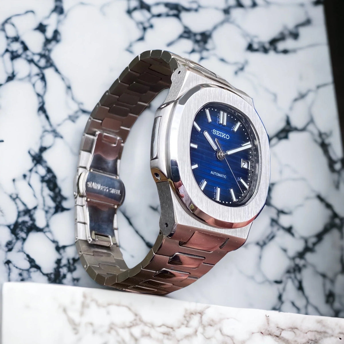 Seiko Mod Nautilus "Bleu marine"