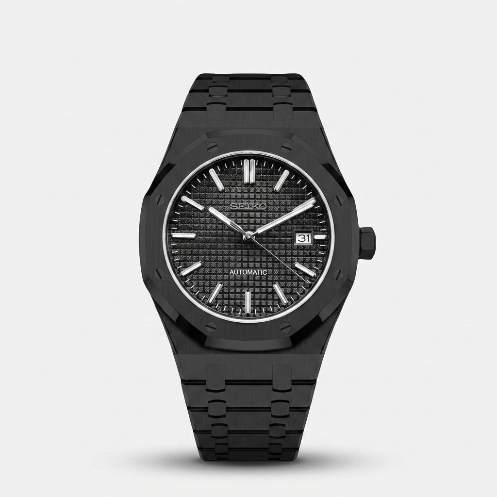 Seiko Mod Royal Oak "Noir intégral classique"