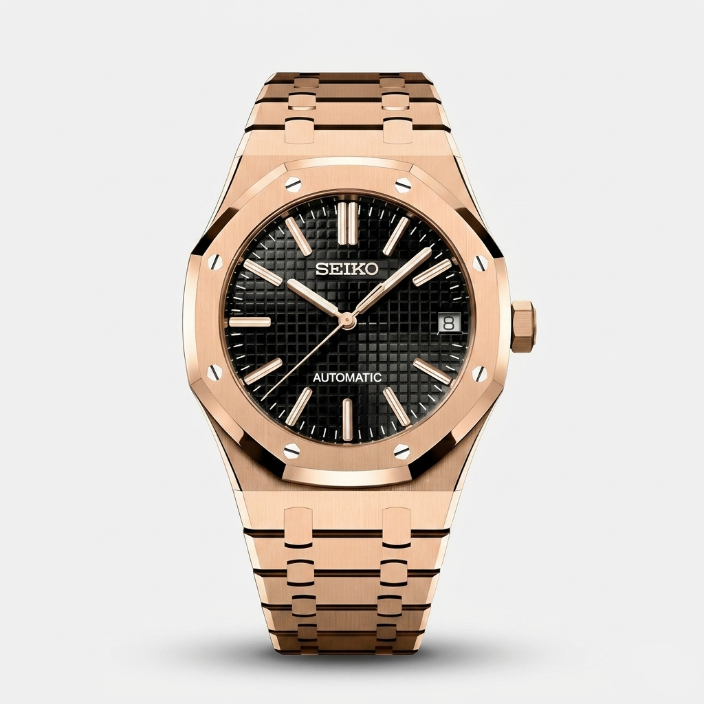 Seiko Mod Royal Oak "Or rose"