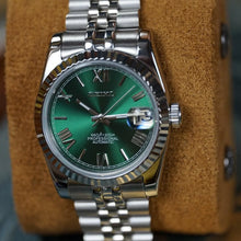 Seiko Mod Datejust "Vert, chiffres romains"