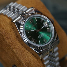 Seiko Mod Datejust "Vert, chiffres romains"